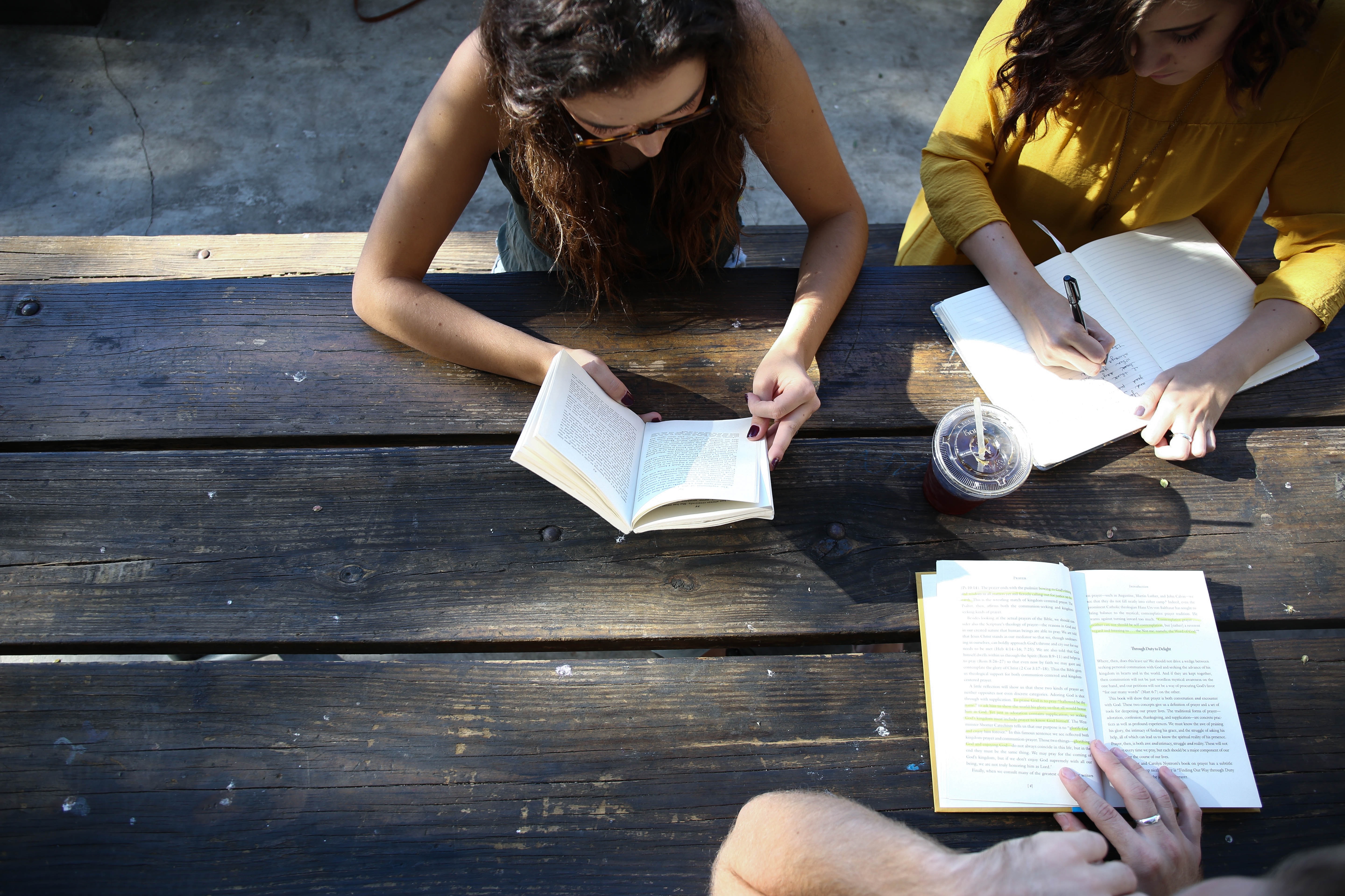 Students Studying outside